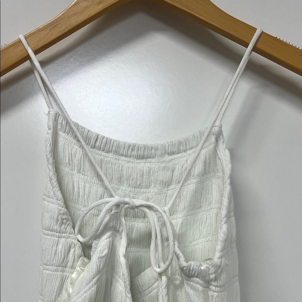 Z Supply Jazmin Maxi Dress, White, Strappy, Tierd, Lined, Small, Smocked Bodice - Picture 6 of 10